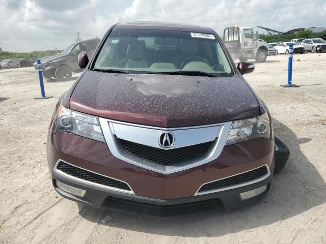 2HNYD2H67AH505259 - 2010 ACURA MDX TECHNOLOGY BURGUNDY photo 5