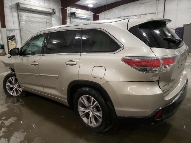 5TDJKRFH0FS214458 - 2015 TOYOTA HIGHLANDER XLE GOLD photo 2