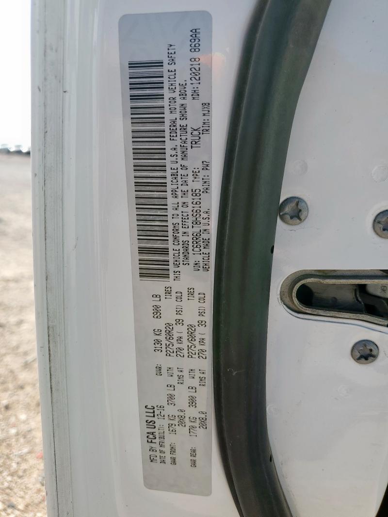 1C6RR6LT8HS616185 - 2017 RAM 1500 SLT თეთრი ფოტო 12