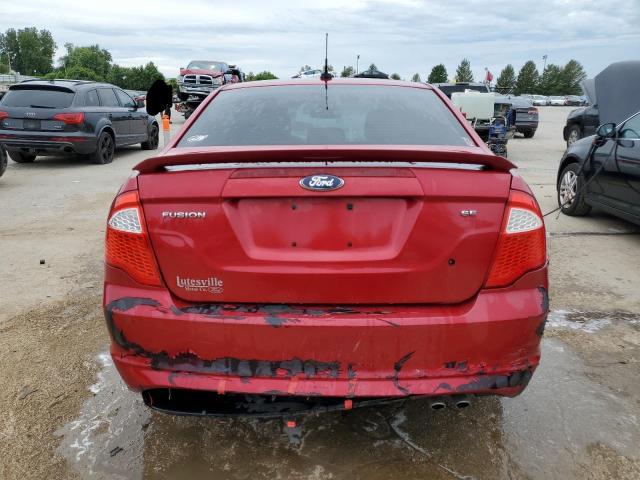 3FAHP0HA9CR310184 - 2012 FORD FUSION SE RED photo 6