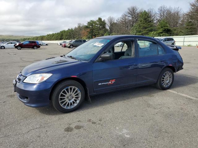 2HGES165X5H609061 - 2005 HONDA CIVIC LX BLUE photo 1