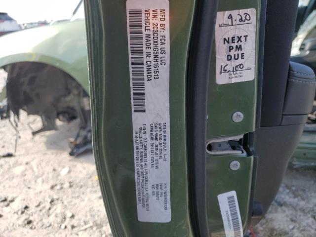 2C3CDXHG5NH161513 - 2022 DODGE CHARGER GT GREEN photo 13