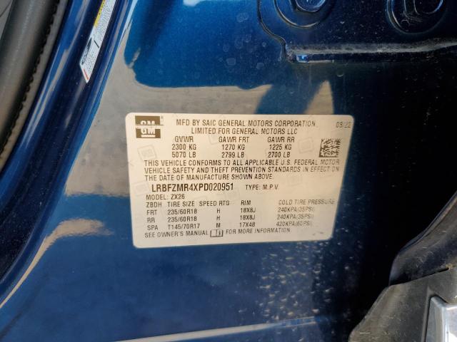 LRBFZMR4XPD020951 - 2023 BUICK ENVISION PREFERRED BLUE photo 12