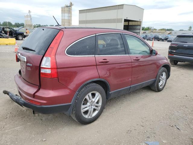 JHLRE4H72AC011733 - 2010 HONDA CR-V EXL RED photo 3