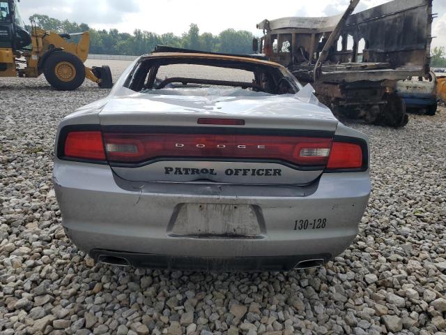 2C3CDXAT1DH693167 - 2013 DODGE CHARGER POLICE SILVER photo 6