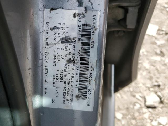 JM1BL1V77C1573035 - 2012 MAZDA 3 I SILVER photo 12