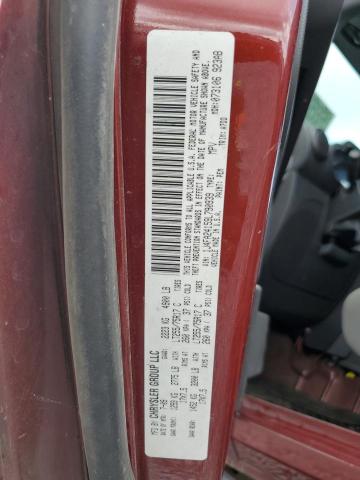 1J4FA24159L790939 - 2009 JEEP WRANGLER X BURGUNDY photo 12