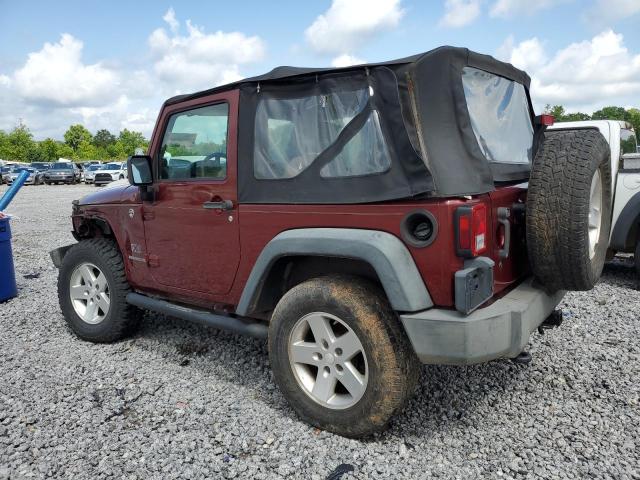 1J4FA24159L790939 - 2009 JEEP WRANGLER X BURGUNDY photo 2