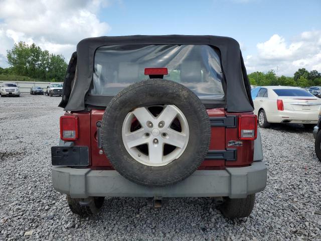 1J4FA24159L790939 - 2009 JEEP WRANGLER X BURGUNDY photo 6