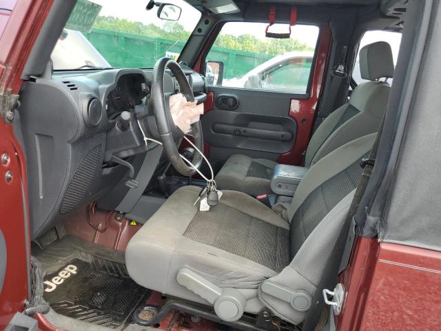 1J4FA24159L790939 - 2009 JEEP WRANGLER X BURGUNDY photo 7