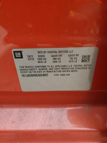 1G1JA6SH9C4224557 - 2012 CHEVROLET SONIC LS RED photo 12