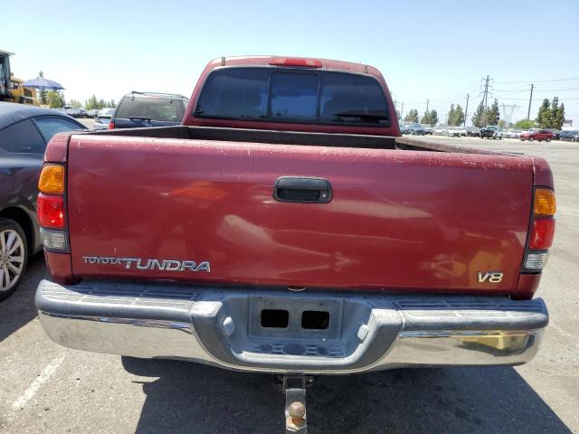 5TBRT3415YS010561 - 2000 TOYOTA TUNDRA ACCESS CAB RED photo 6