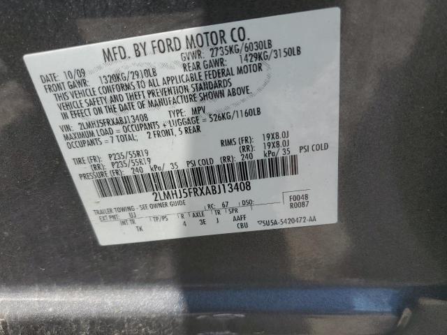 2LMHJ5FRXABJ13408 - 2010 LINCOLN MKT GRAY photo 13