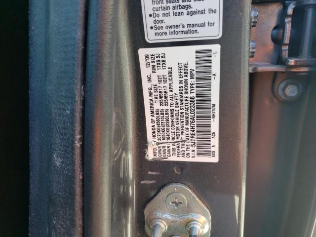 5J6RE4H76AL023388 - 2010 HONDA CR-V EXL GRAY photo 13