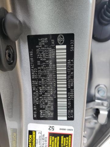 4T1G11AK8PU812338 - 2023 TOYOTA CAMRY SE NIGHT SHADE SILVER photo 12