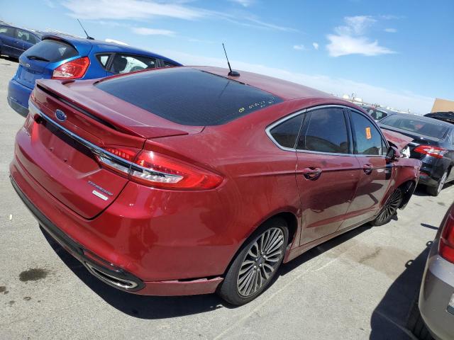 3FA6P0K98HR132703 - 2017 FORD FUSION TITANIUM RED photo 3