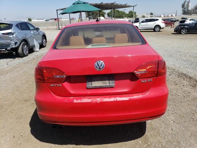 3VWDP7AJ7CM394687 - 2012 VOLKSWAGEN JETTA SE RED photo 6