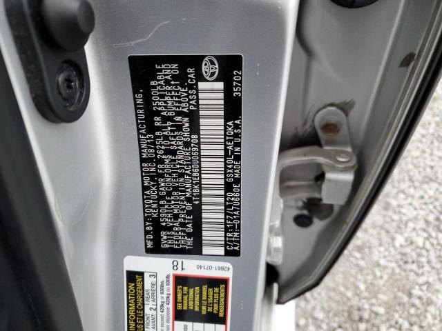 4T1BK1EB6DU069708 - 2013 TOYOTA AVALON BASE 银色 照片 13