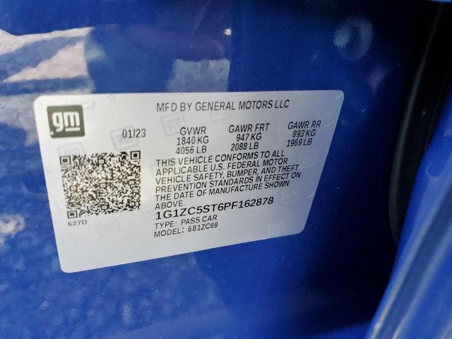 1G1ZC5ST6PF162878 - 2023 CHEVROLET MALIBU LS BLUE photo 12