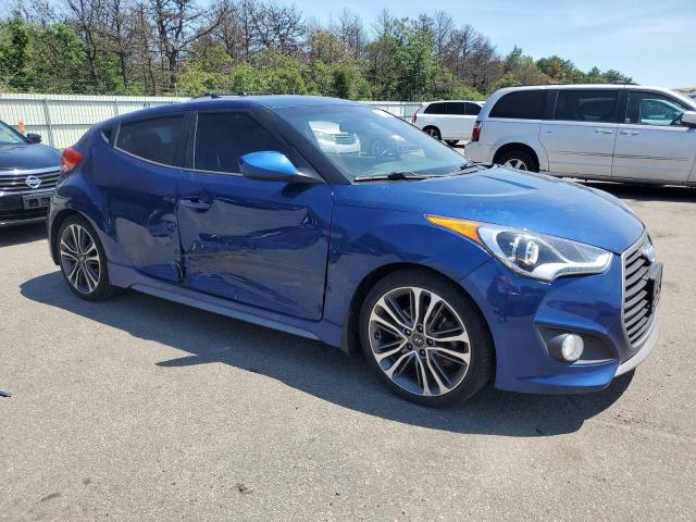 KMHTC6AEXGU263564 - 2016 HYUNDAI VELOSTER TURBO BLUE photo 4