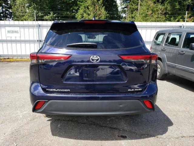 5TDGZRBH5MS119354 - 2021 TOYOTA HIGHLANDER XLE BLUE photo 6