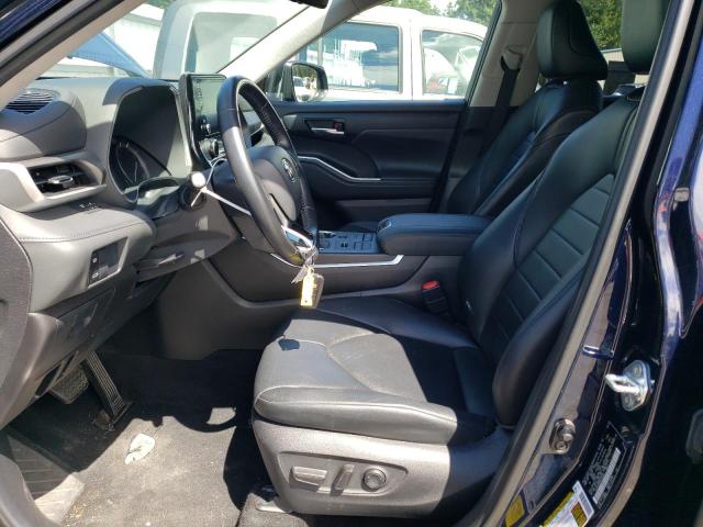 5TDGZRBH5MS119354 - 2021 TOYOTA HIGHLANDER XLE BLUE photo 7