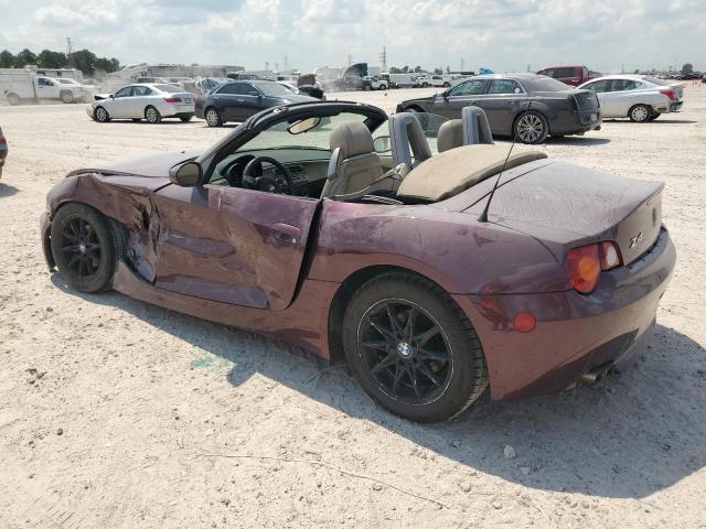 4USBT33554LS53354 - 2004 BMW Z4 2.5 BURGUNDY photo 2