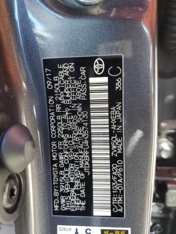 JTDKBRFU4H3574130 - 2017 TOYOTA PRIUS GRAY photo 12