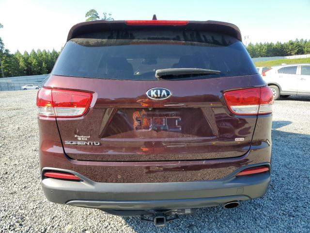 5XYPGDA34GG163944 - 2016 KIA SORENTO LX BURGUNDY photo 6