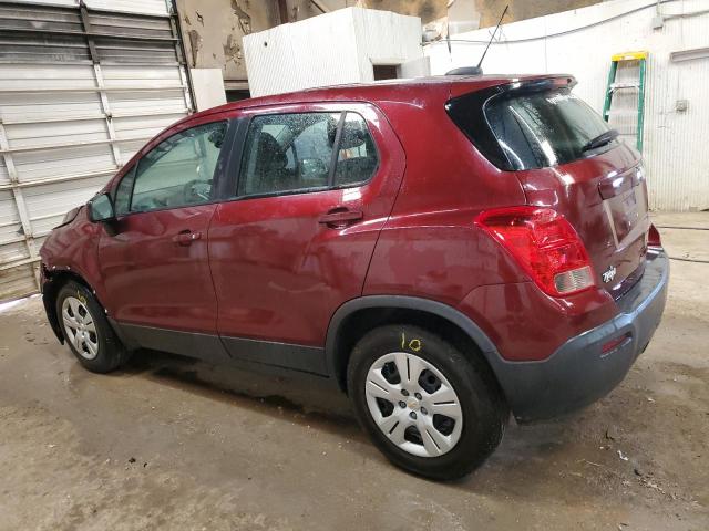 3GNCJKSB5GL148573 - 2016 CHEVROLET TRAX LS RED photo 2