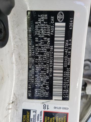 4T1BK1EB8EU112186 - 2014 TOYOTA AVALON BASE Ağ foto 13