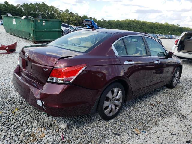 1HGCP36819A038837 - 2009 HONDA ACCORD EXL BURGUNDY photo 3