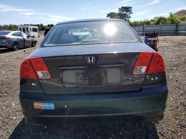 2HGES16534H586625 - 2004 HONDA CIVIC LX BLACK photo 6