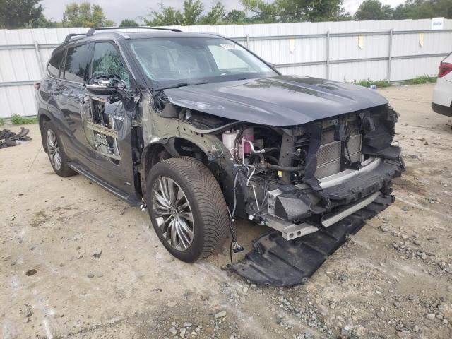 5TDEBRCH0MS055914 - 2021 TOYOTA HIGHLANDER HYBRID PLATINUM GRAY photo 4