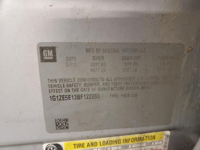 1G1ZE5E13BF122268 - 2011 CHEVROLET MALIBU LTZ ვერცხლისფერი ფოტო 12