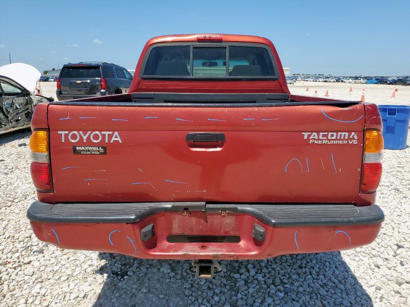 5TEGN92N12Z074608 - 2002 TOYOTA TACOMA DOUBLE CAB PRERUNNER RED photo 6