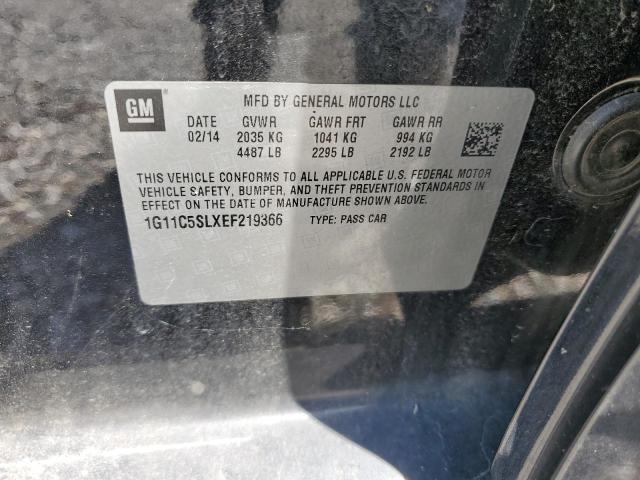 1G11C5SLXEF219366 - 2014 CHEVROLET MALIBU 1LT 黑色 照片 12