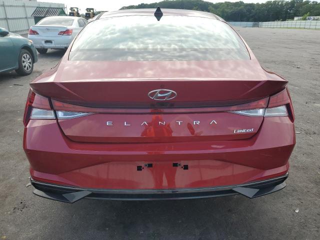 KMHLP4AG7MU115202 - 2021 HYUNDAI ELANTRA LIMITED RED photo 6