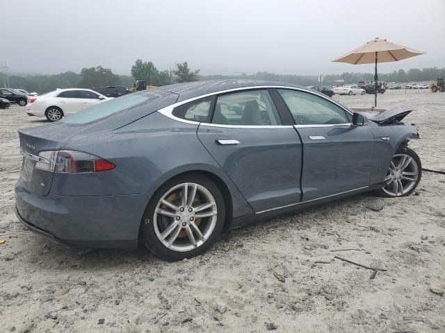 5YJSA1H1XEFP40446 - 2014 TESLA MODEL S GRAY photo 3