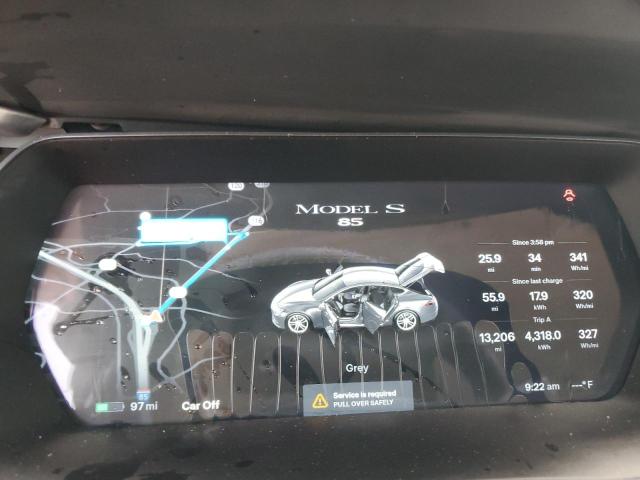 5YJSA1H1XEFP40446 - 2014 TESLA MODEL S GRAY photo 9