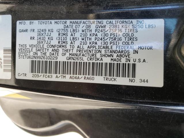 5TETU62N99Z610229 - 2009 TOYOTA TACOMA PRERUNNER ACCESS CAB WHITE photo 12