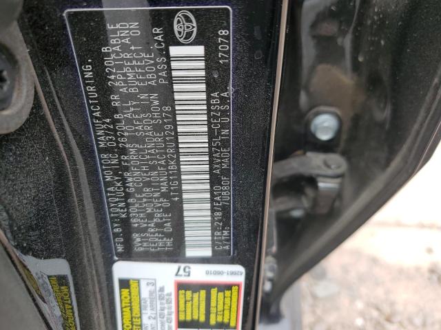 4T1G11BK2RU129178 - 2024 TOYOTA CAMRY SE NIGHT SHADE BLACK photo 12