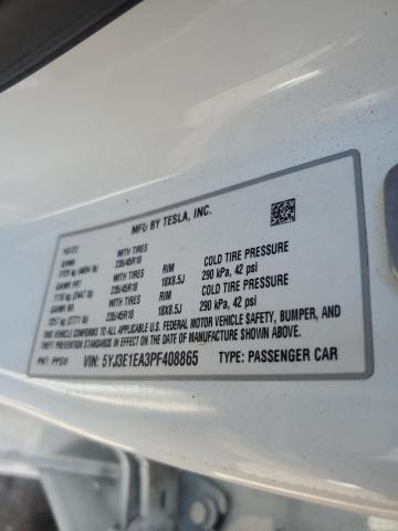 5YJ3E1EA3PF408865 - 2023 TESLA MODEL 3 Ağ foto 12