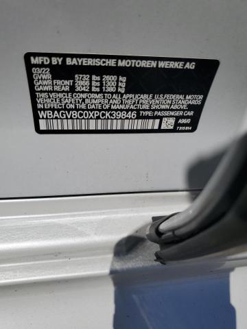 WBAGV8C0XPCK39846 - 2023 BMW M850XI WHITE photo 12