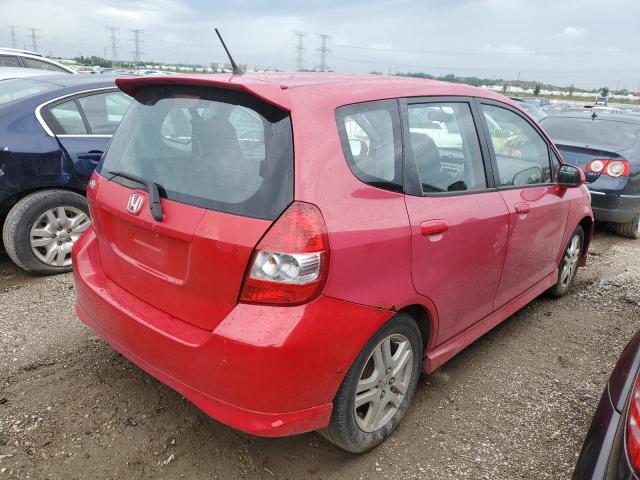 JHMGD38607S055106 - 2007 HONDA FIT S წითელი ფოტო 3