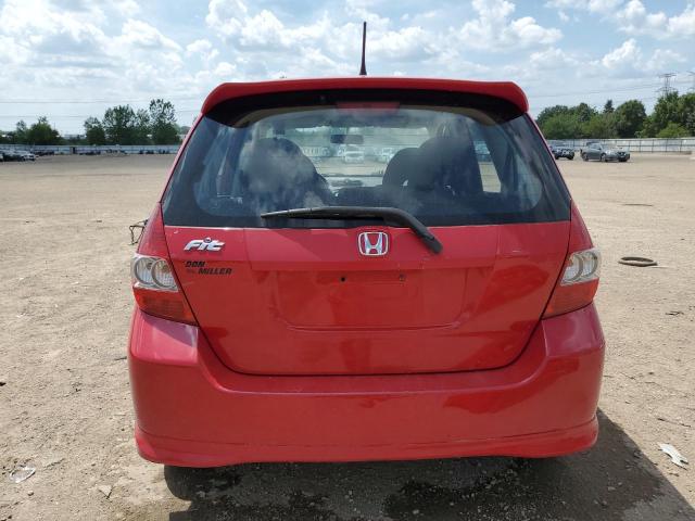 JHMGD38607S055106 - 2007 HONDA FIT S წითელი ფოტო 6