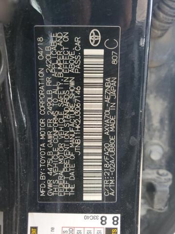 JTNB11HK2J3067146 - 2018 TOYOTA CAMRY L BLACK photo 12