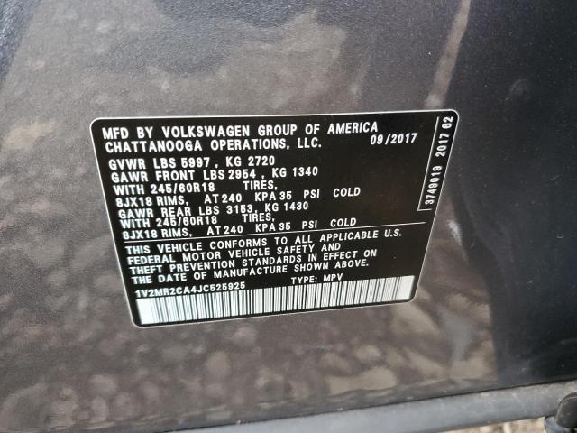 1V2MR2CA4JC525925 - 2018 VOLKSWAGEN ATLAS SEL Boz foto 13