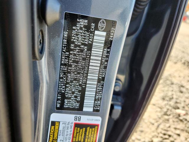 4T1B21FB6KU002425 - 2019 TOYOTA AVALON XLE Grafit foto 12