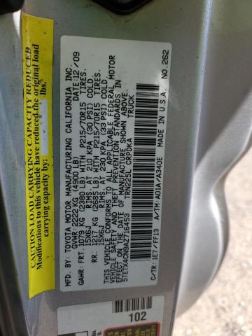 5TETX4CN9AZ716453 - 2010 TOYOTA TACOMA ACCESS CAB ვერცხლისფერი ფოტო 12